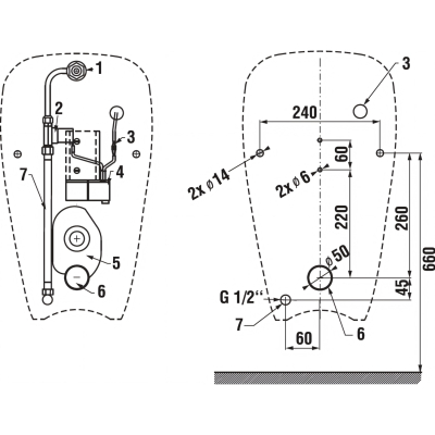 Golem 8.4307.0.000.483 Писсуар сенсорный, глянцевый белый