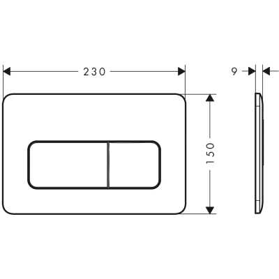 iFrame Original Q 66001670 Кнопка смыва, матовая чёрная