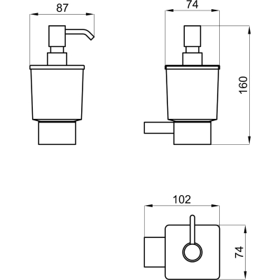Urban C 100211348 Дозатор жидкого мыла, матовый чёрный