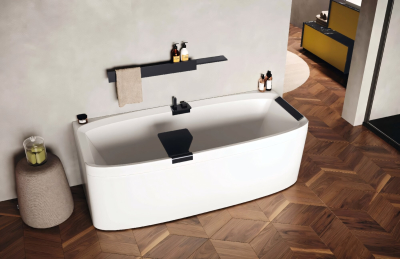 Divina W DI21808W0-ACA Ванна акриловая пристенная 180*80 см, глянцевая белая