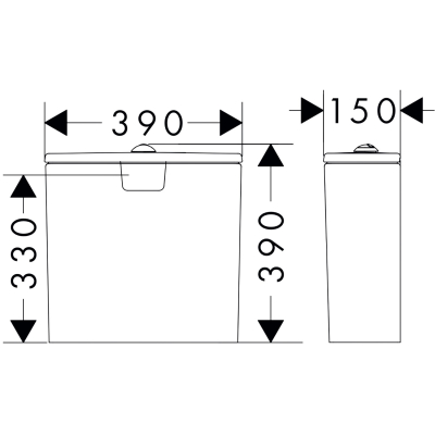 EluPura Original S / Q 60141450 Бачок для унитаза, глянцевый белый