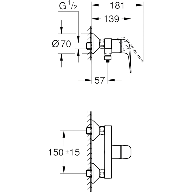 Swift 24333001 Смеситель для душа, хром