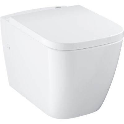 Clova Ceramic 39908000 Унитаз подвесной безободковый с сиденьем, глянцевый белый