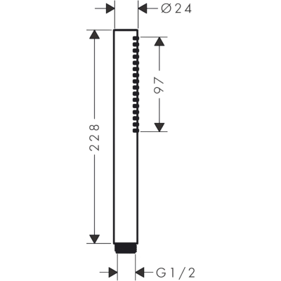 Pulsify S 24125140 Ручной душ 97 мм 1jet, шлифованная бронза