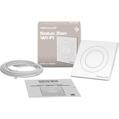 Терморегулятор Теплолюкс Solus Zen Wi-Fi белый/серебро