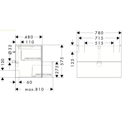 Xevolos E 54178320 Тумба под раковину 78*48 см, матовая белая