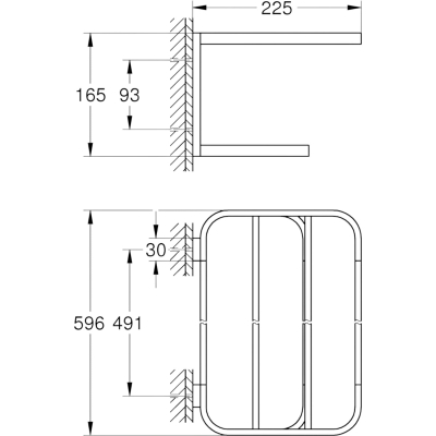 Selection 41066DC0 Полка для полотенец 596 мм, суперсталь