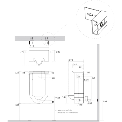 Waldorf 413001 Писсуар, глянцевый белый