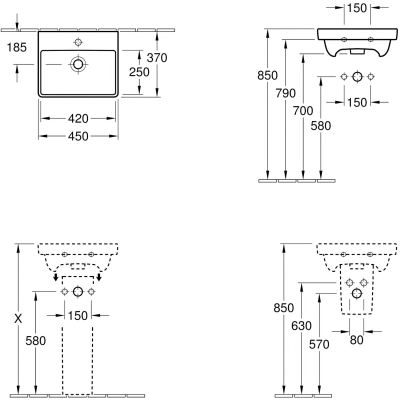 Legato / Avento 524300 01 Пьедестал, глянцевый белый