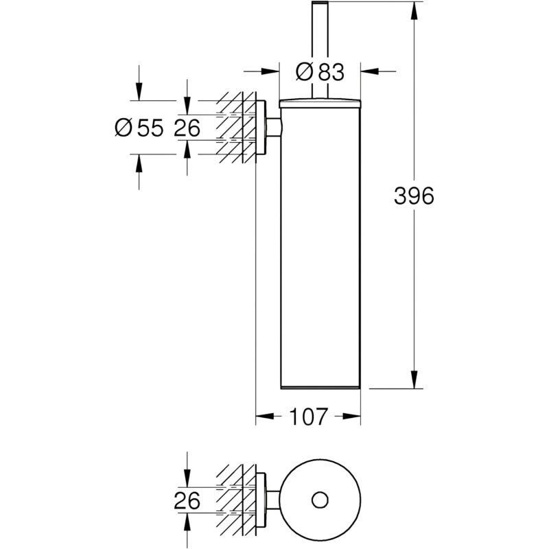 Essentials 40696000 Ёршик, хром