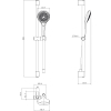 Verve TVS10900700061 Душевой гарнитур 65 см, хром