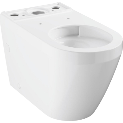 Euro Ceramic 102489SH00 Унитаз напольный безободковый, глянцевый белый