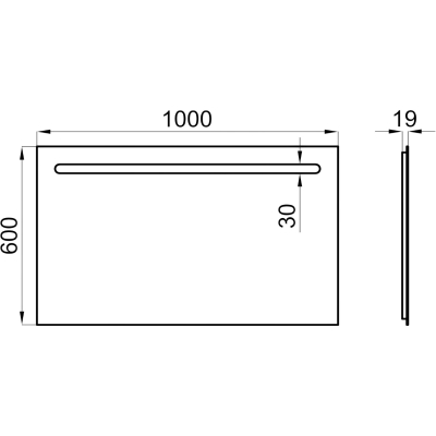 Smart Line 100312612 Зеркало 100*60 см с LED подсветкой и подогревом