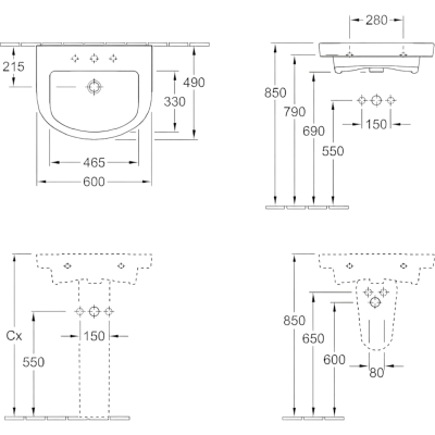 Subway 726400 01 Полупьедестал, глянцевый белый