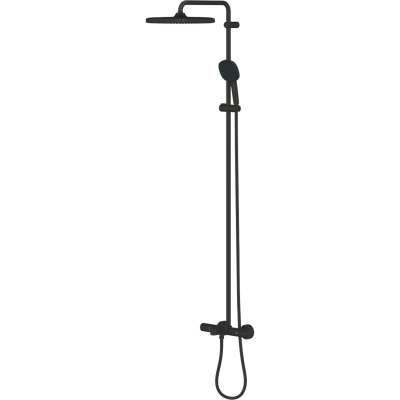 Tempesta System 250 Cube 266912431 Душевая система с термостатом для ванны, матовая чёрная