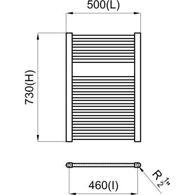 Contracts 100214509 Полотенцесушитель электрический 500*730 мм, глянцевый белый