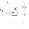 Mida 526145 Кухонный смеситель 221 мм, матовый чёрный