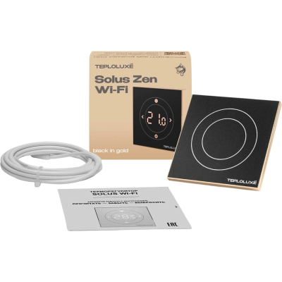 Терморегулятор Теплолюкс Solus Zen Wi-Fi чёрный/золото